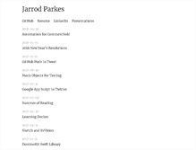 Tablet Screenshot of jarrodparkes.com